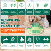 KADTC Dog Puzzle Toys Level 2 in 1 for Small/Medium/Large Dogs Treat Puzzles Slow Feeder with Button Enrichment Cognitive Toy Food Dispensing Puppy Brain Mental Stimulation Mind Interactive Games